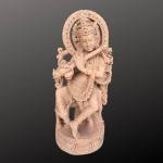 2.5ft Hand Carved Brown Sandstone Lord Krishna Sculpture | Jaipurio